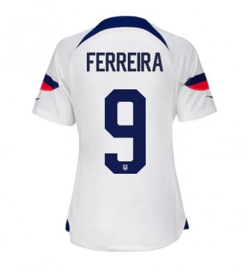 United States Jesus Ferreira #9 Replica Home Stadium Shirt for Women World Cup 2022 Short Sleeve